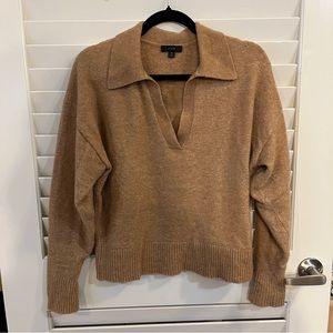 Jcrew Collared V Neck Sweater in Supersoft Yarn